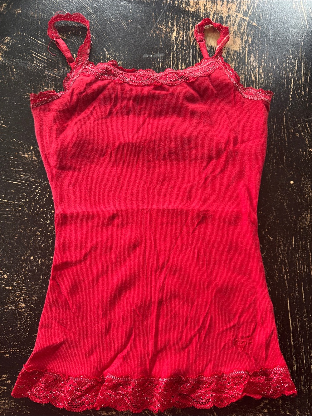 Justice Red Lace-Trim Tank Top